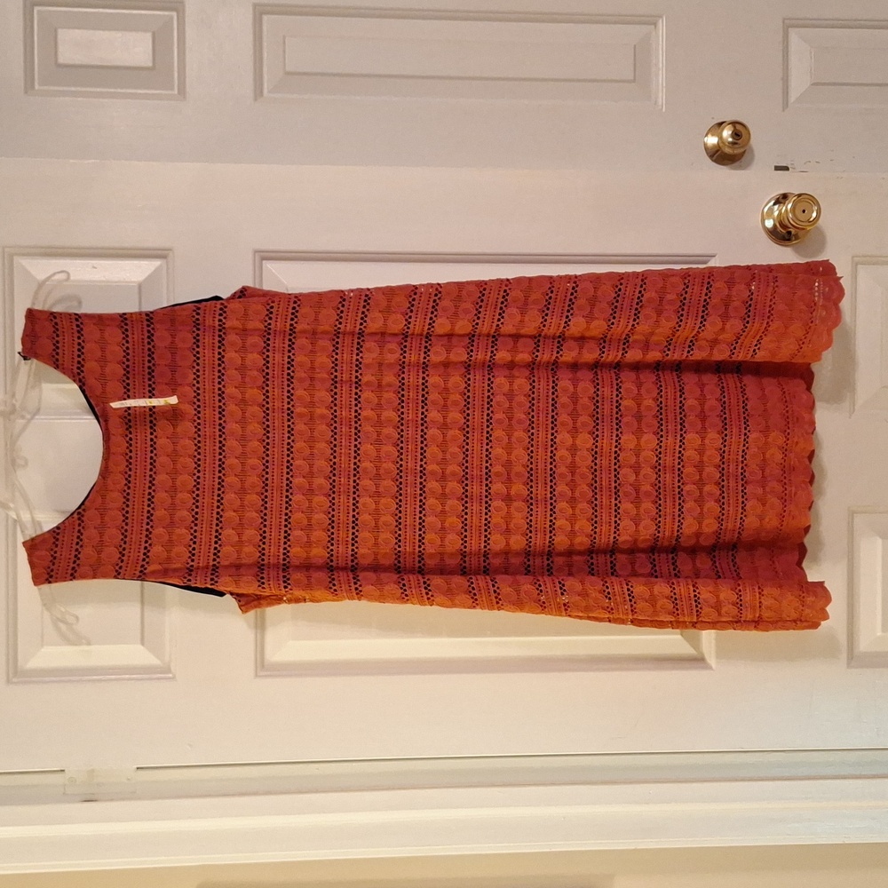 Sz 14 Ronni Nicole Rust Color Knit Tank Dress